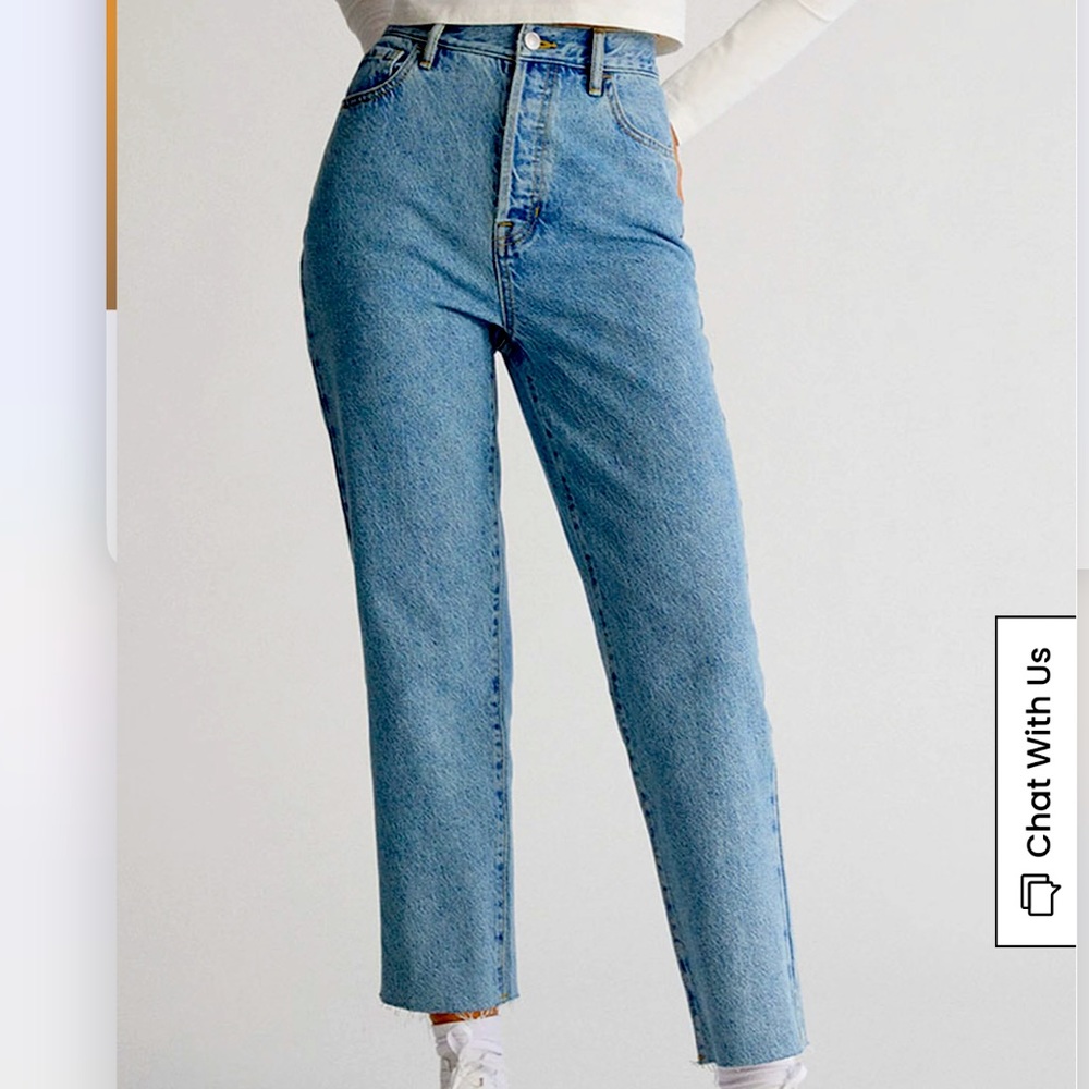 Pacsun High Waisted Straight Leg Jean- Eco Blue